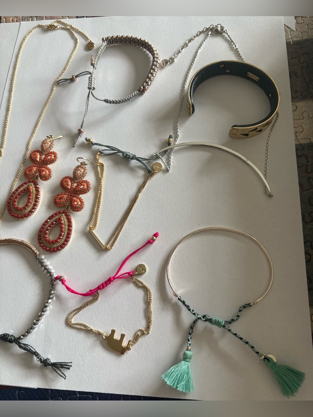 Stella and Dot multicolor Drop Earrings - necklaces and bracelet lot of 13 - Picture 5 of 16